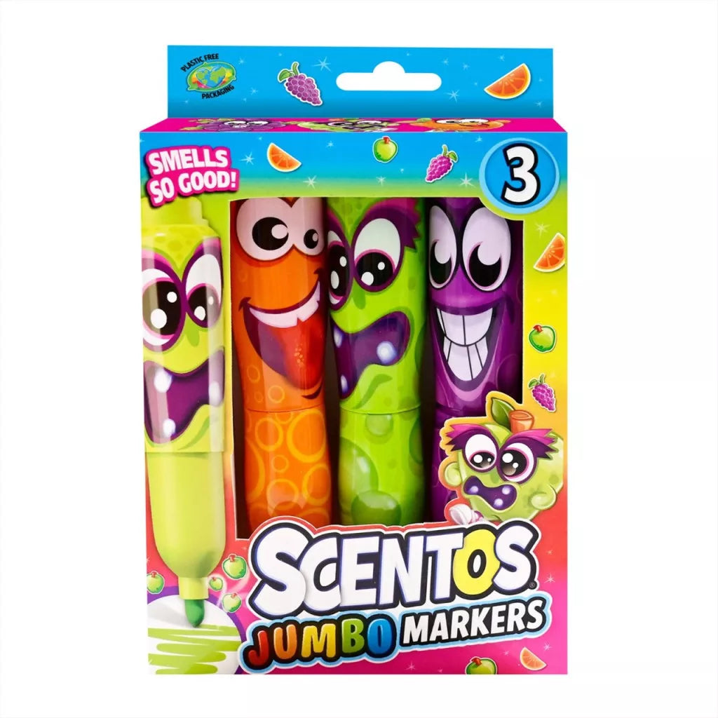 Scentos Széles hegyű illatos filctoll, jumbo - 3 db-os - többféle