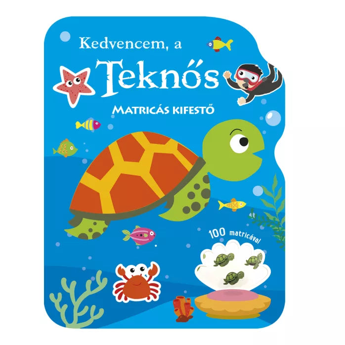 Kedvencem a teknős matricás kifestő