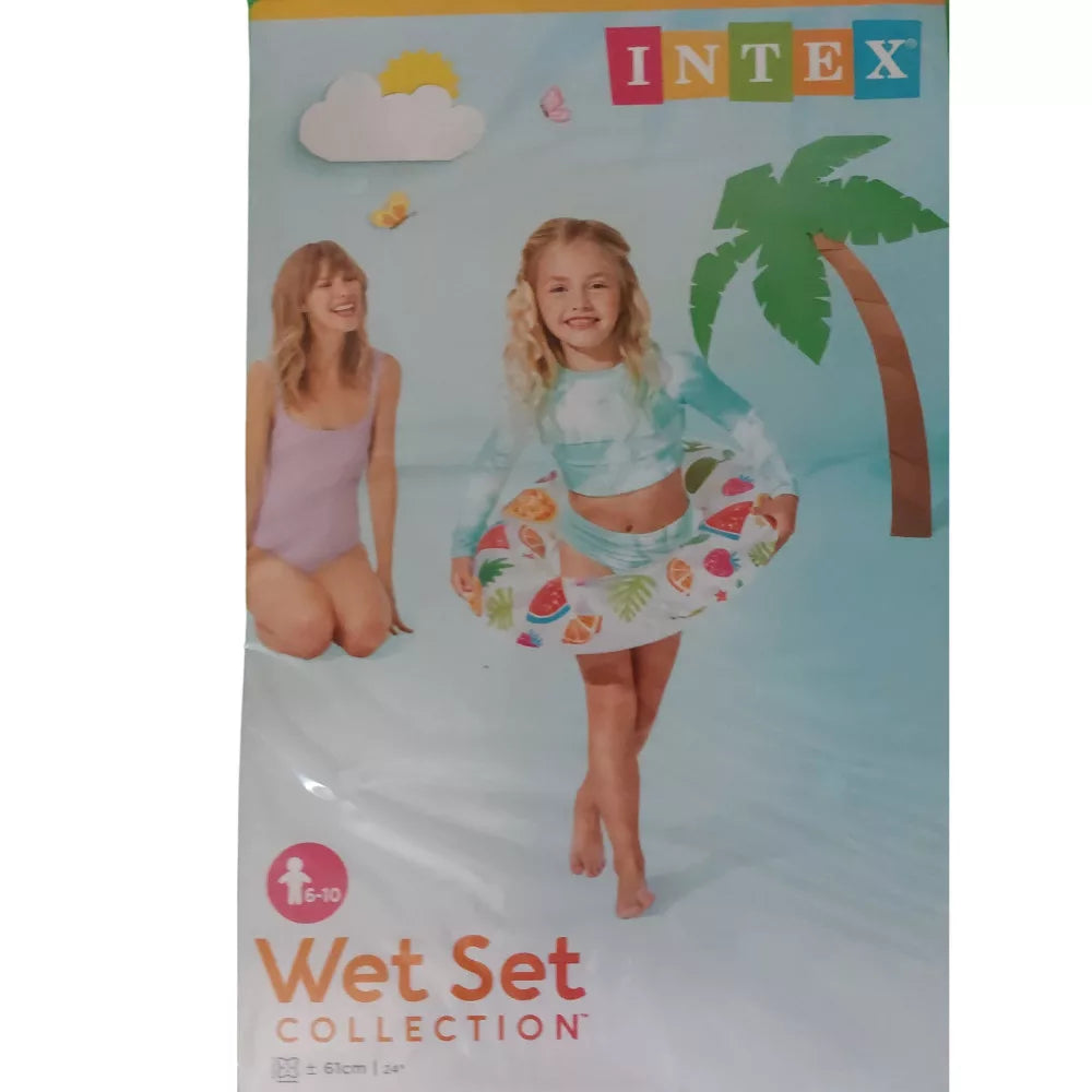 Mintás átlátszó úszógumi 61 cm