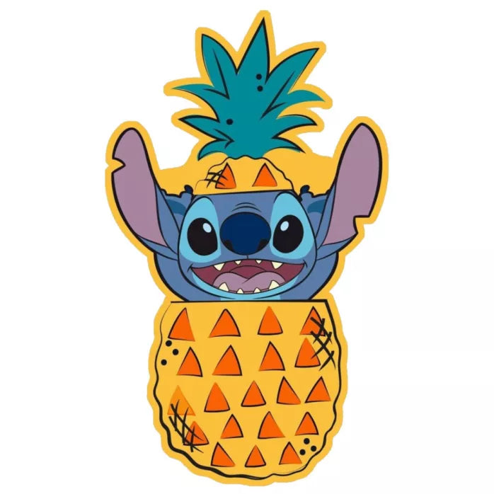 Stitch ananászos plüss formapárna, díszpárna 34 cm