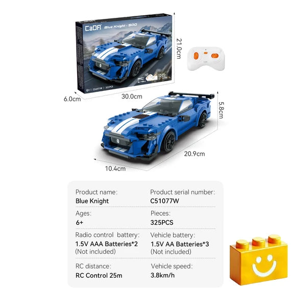 Cada Blue night távirányítós versenyautó építőjáték