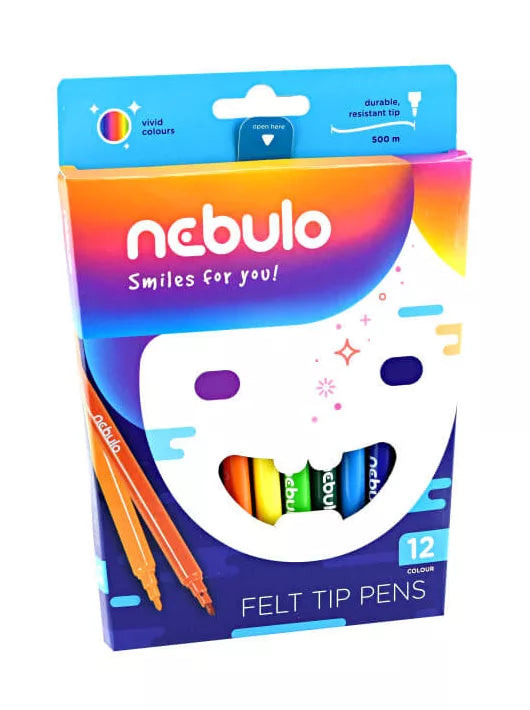 Filctoll készlet, 12 db-os, 1 mm, Nebulo