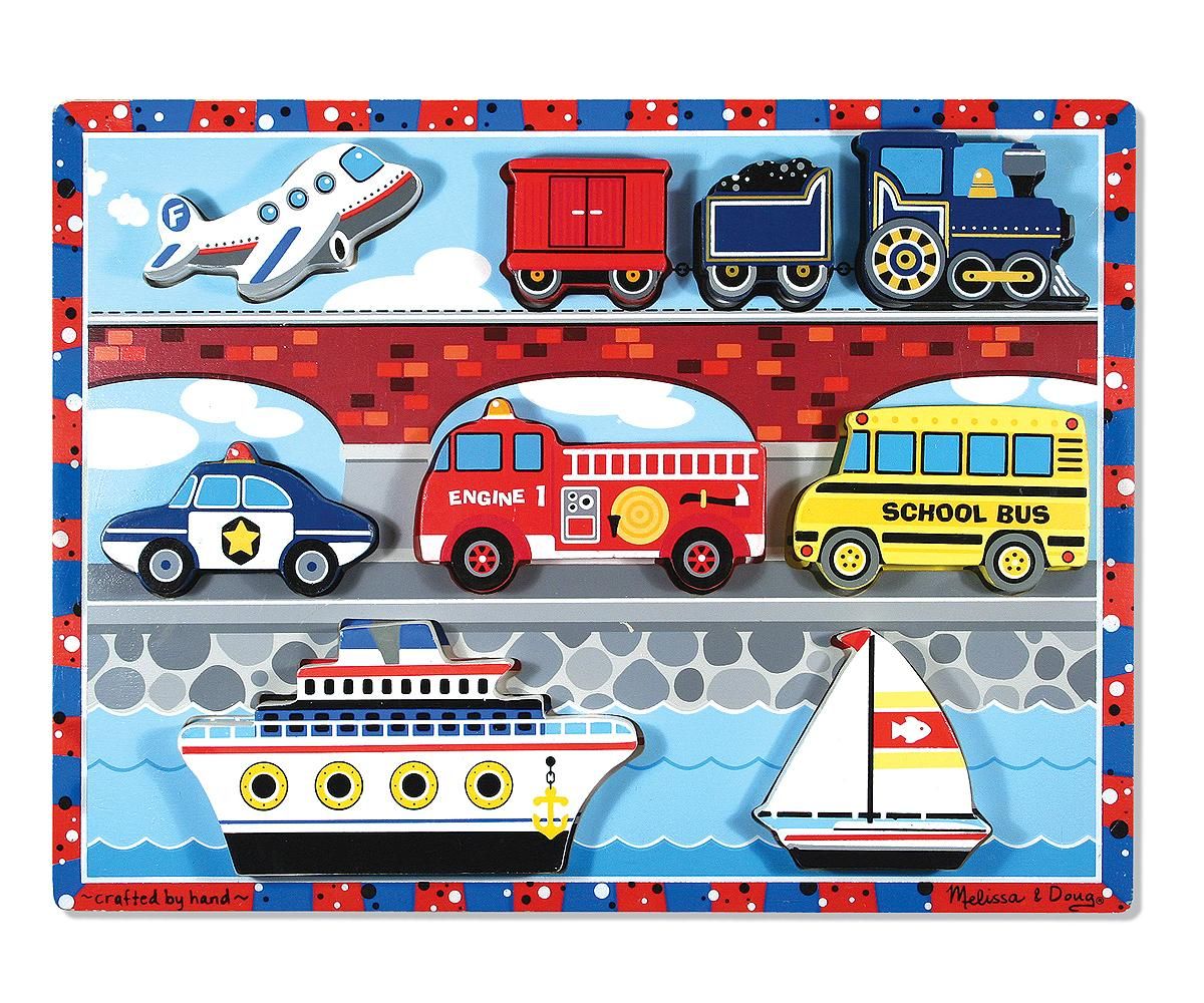 M&D Könnyen megfogható puzzle fából Járművek