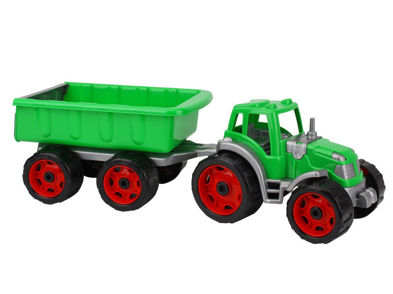 Műanyag traktor utánfutóval - 53 cm