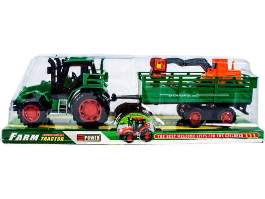 Lendkerekes traktor munkagépszállító utánfutóval 30 cm