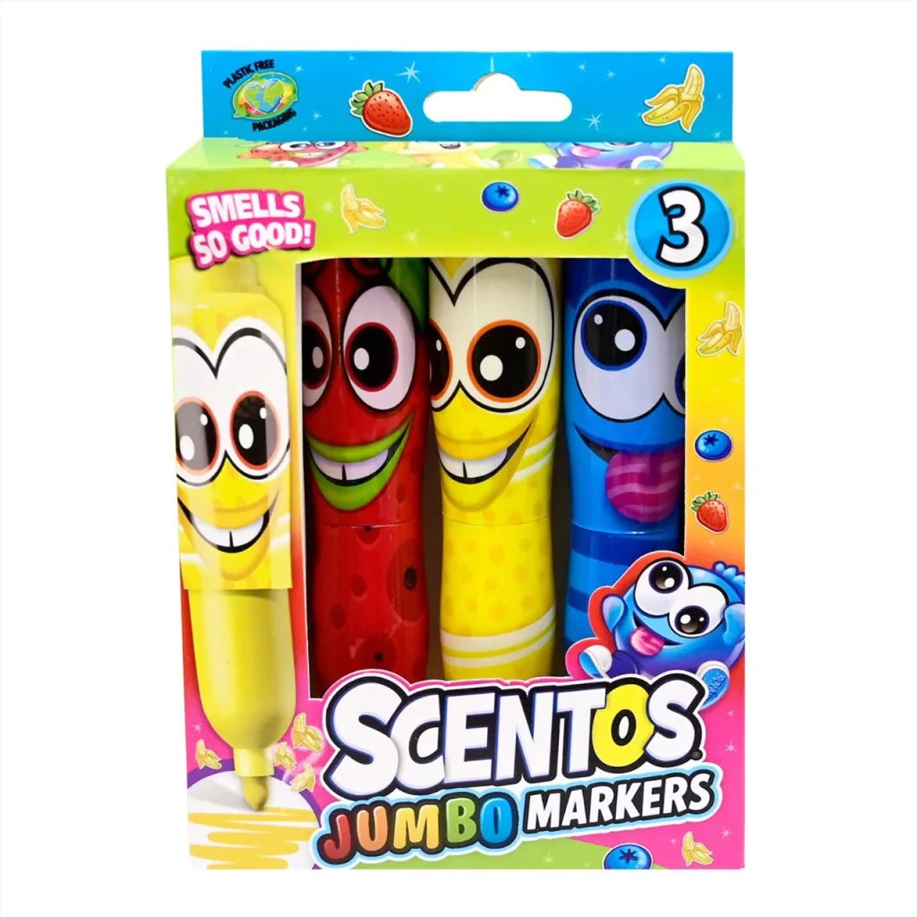 Scentos Széles hegyű illatos filctoll, jumbo - 3 db-os - többféle