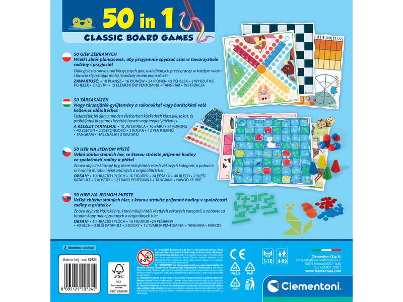 Clementoni 50 játék egyben - klasszikus játékgyűjtemény