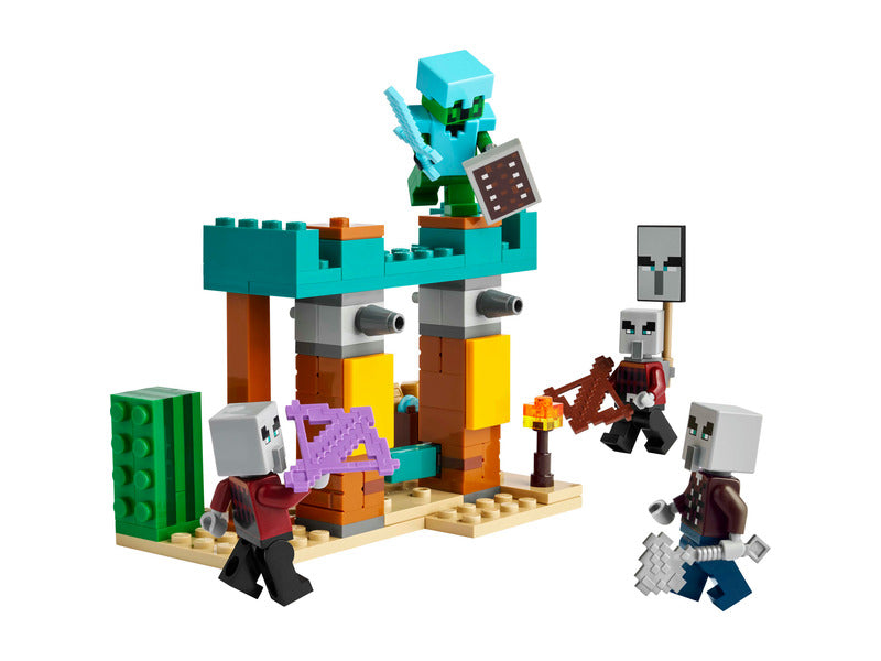 Lego Minecraft Illagerek őrjárata a sivatagban