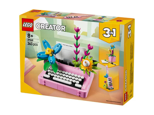 Lego 3 az 1-ben írógép virágokkal
