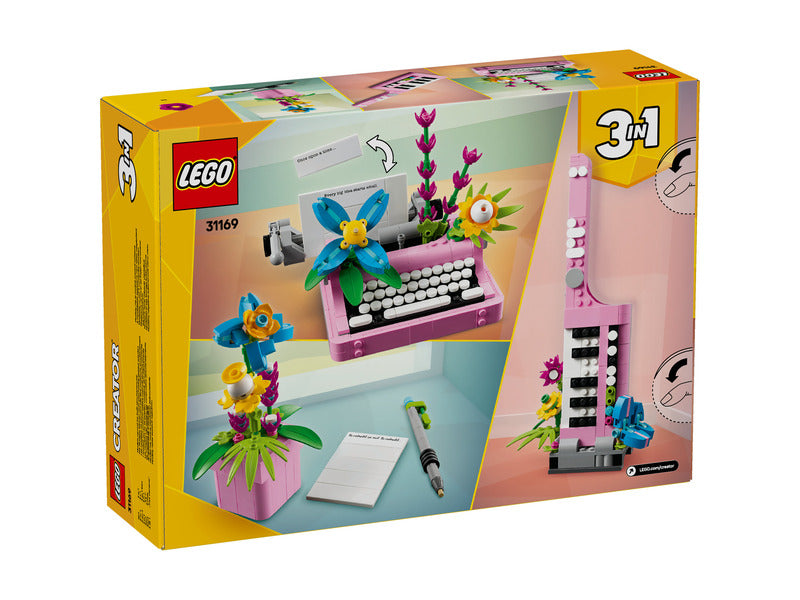 Lego 3 az 1-ben írógép virágokkal