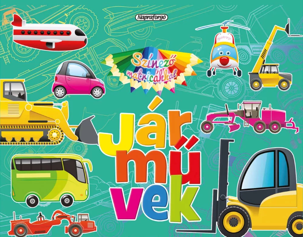 Színező matricákkal Járművek