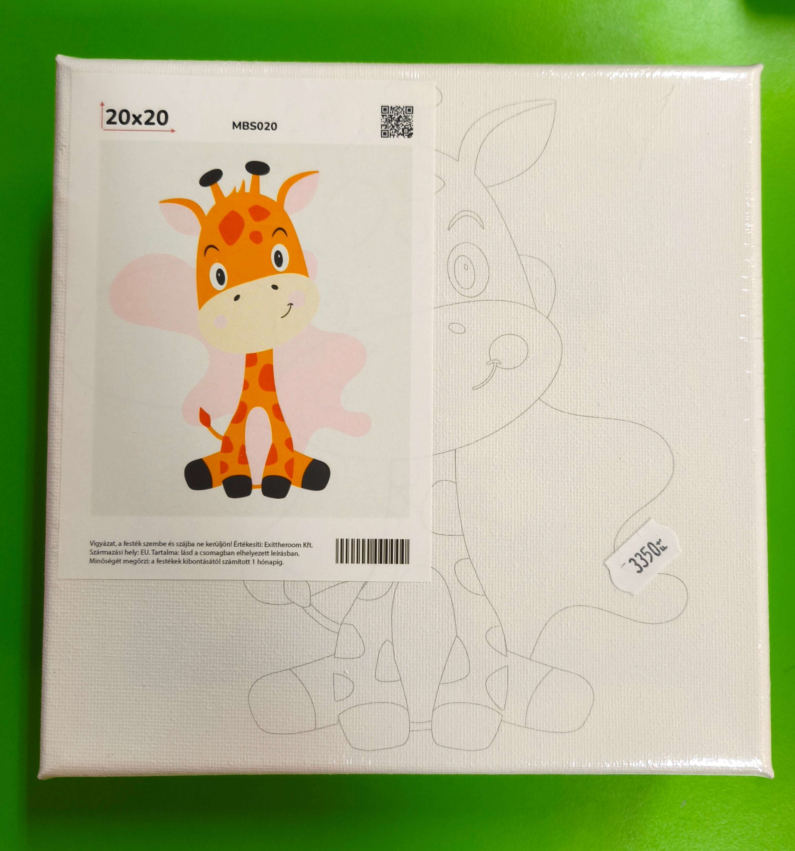 Kifestőkészlet gyerekeknek kereten 20x20 cm (több fajta)