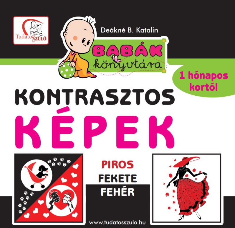 Kontrasztos képek piros-fekete-fehér
