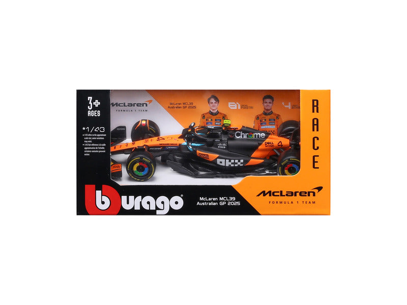 Bburago 1 /43 F1 versenyautó - Mclaren MCL39 Norris