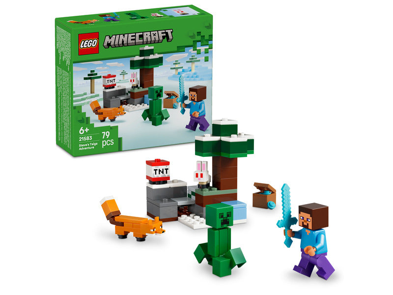LEGO Minecraft Steve tajgai kalandjai