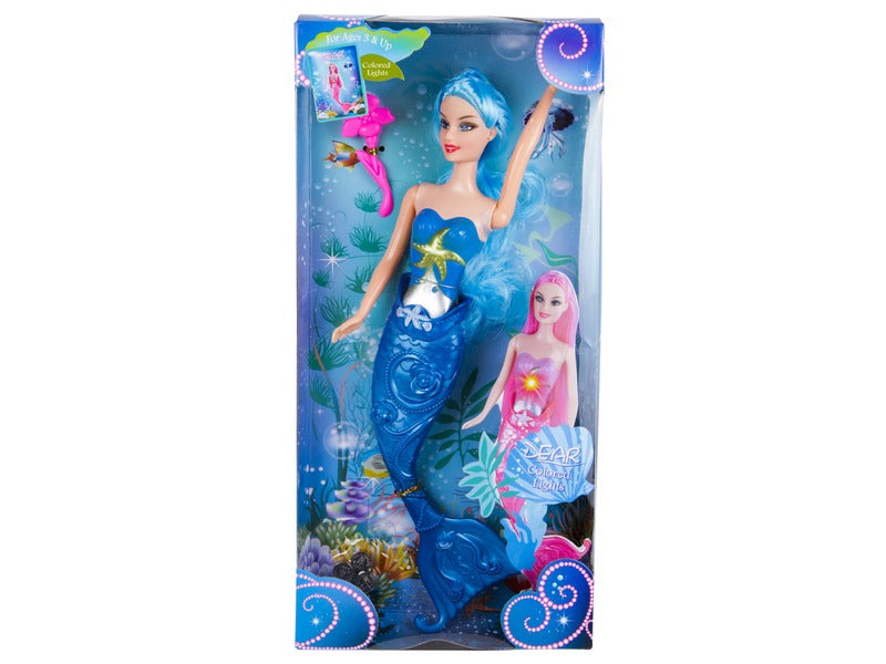Világító sellő baba - 30 cm, többféle