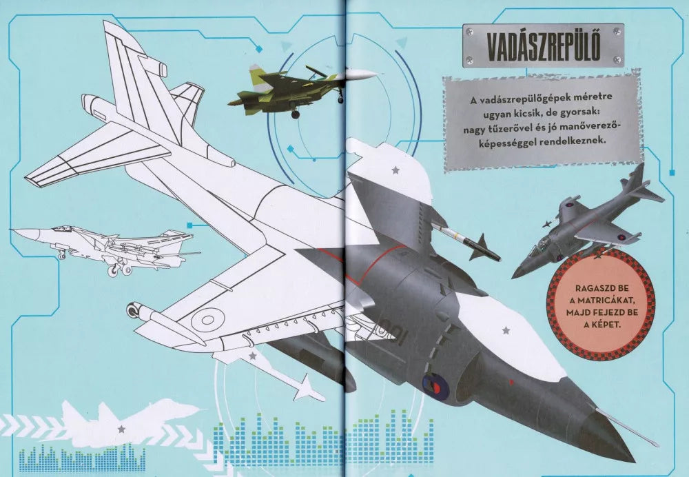 Óriás repülőgépek matricás foglalkoztató