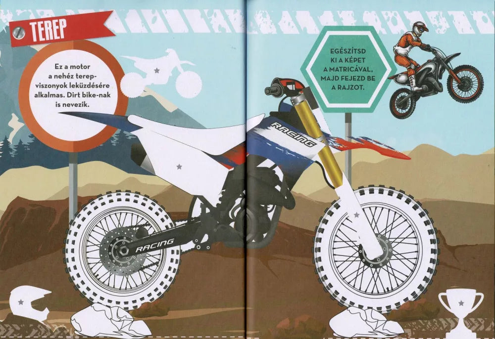 Óriás motorok matricás foglalkoztató