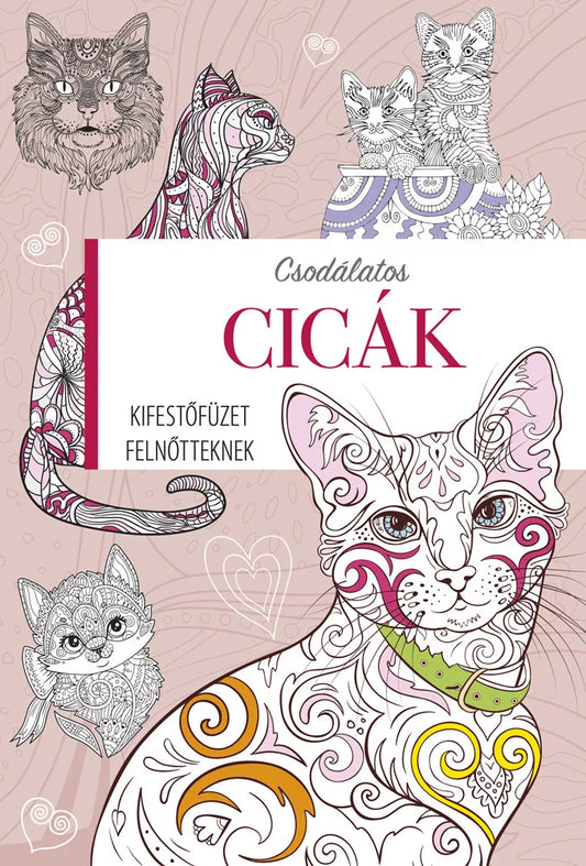 Csodálatos cicák Kifestőfüzet felnőtteknek