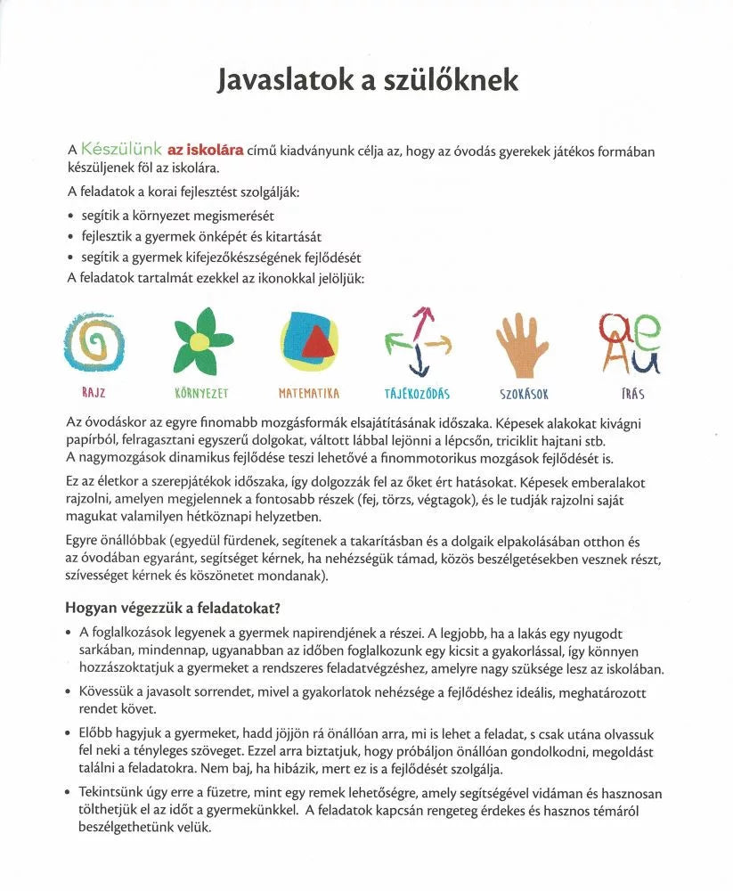 Készülünk az iskolára 4-5 éveseknek