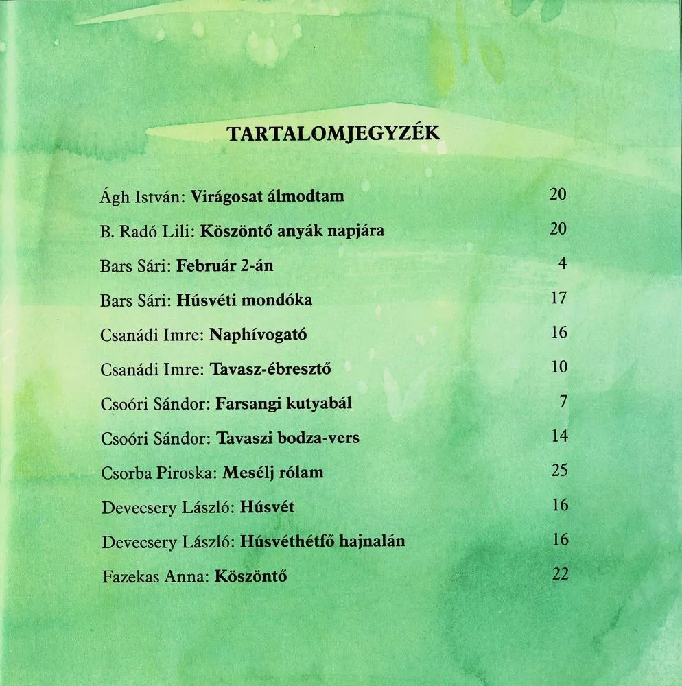 Virágosat álmodtam Tavaszi versek antológiája