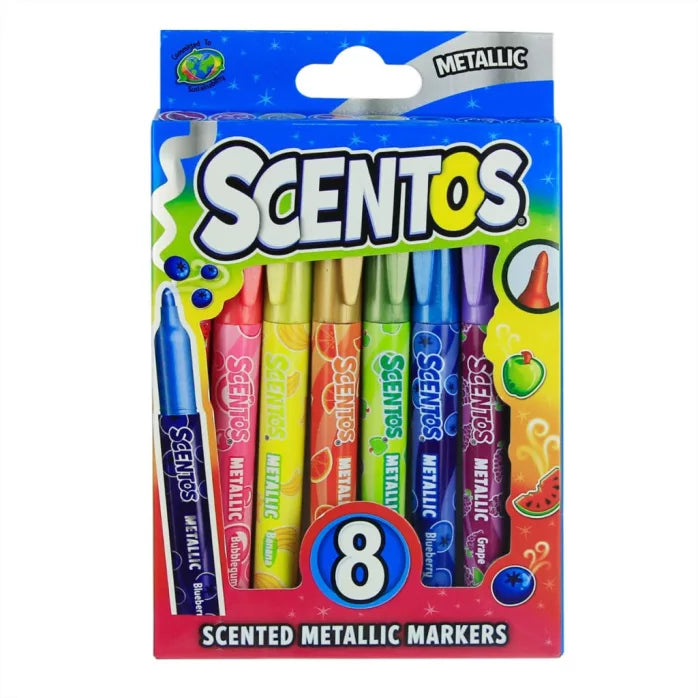 Scentos Illatos, metál fényű filctoll 8 db-os