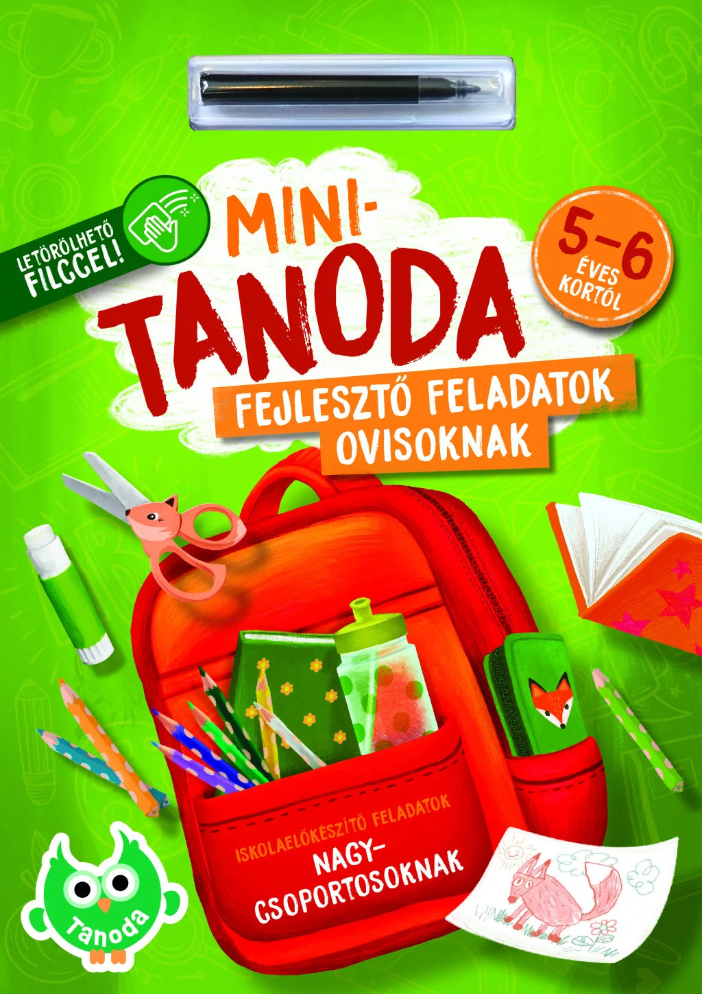 Minitanoda letörölhető filccel - 5-6 éves kortól