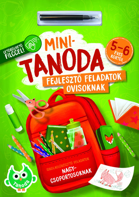Minitanoda letörölhető filccel - 5-6 éves kortól