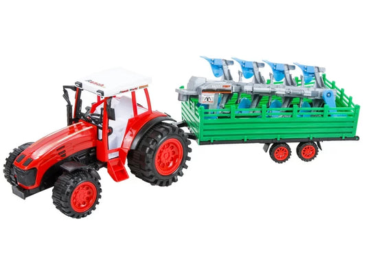 Traktor ekével és utánfutóval - 52 cm