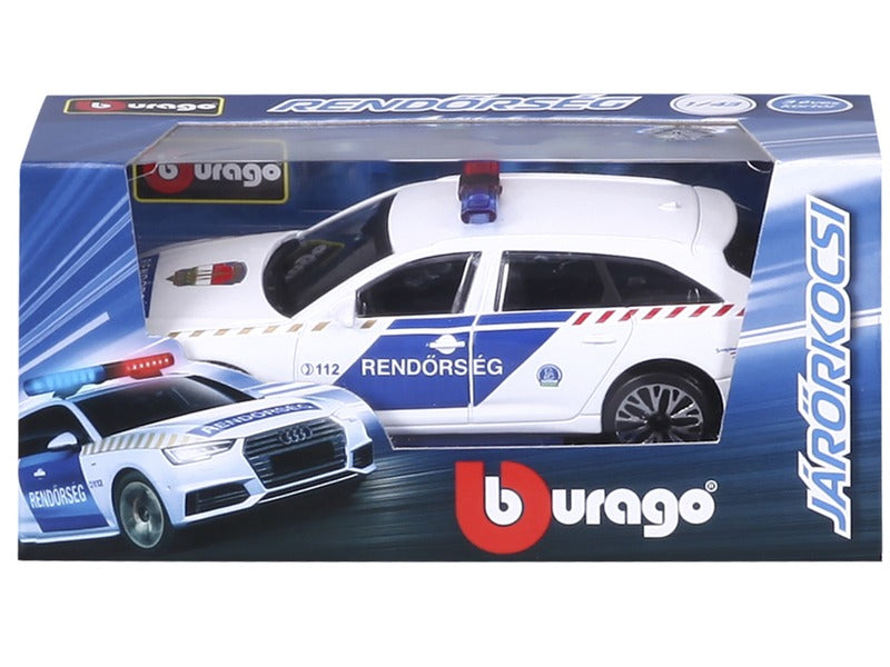 Bburago Magyar Rendőrautó Audi A6 Avant 1:43