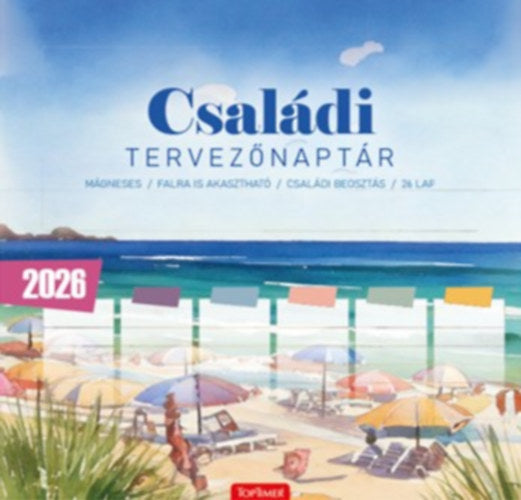 Mágneses kétheti tervező naptár 2026 (többféle)