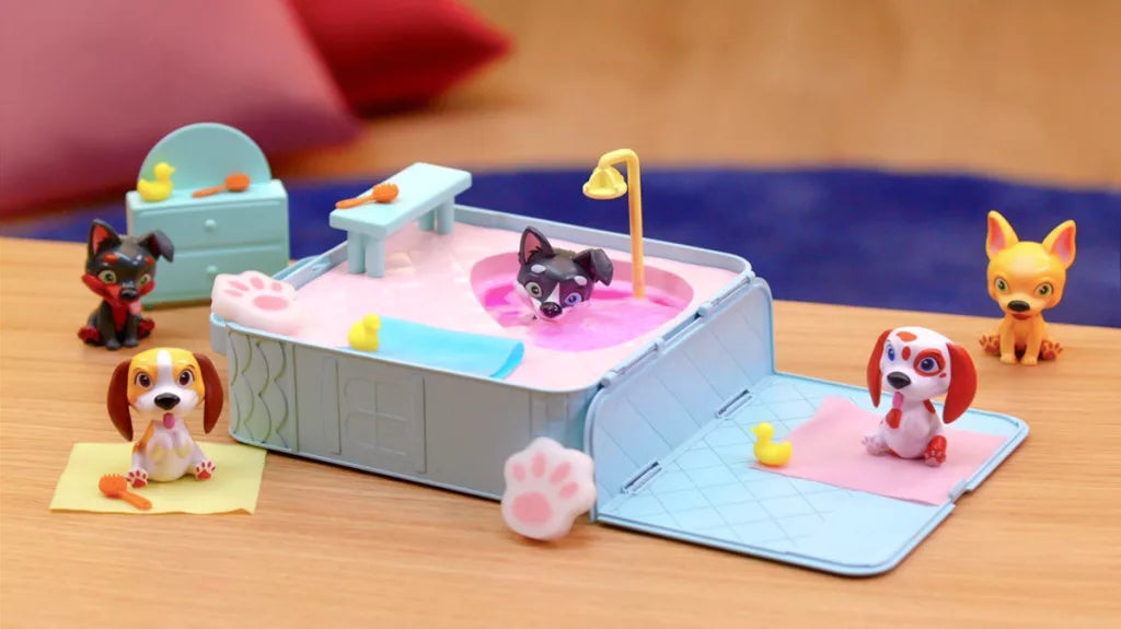 Washy Friends Pancsoló kutyusok jacuzzival, 7 kiegészítővel, 2 figurával