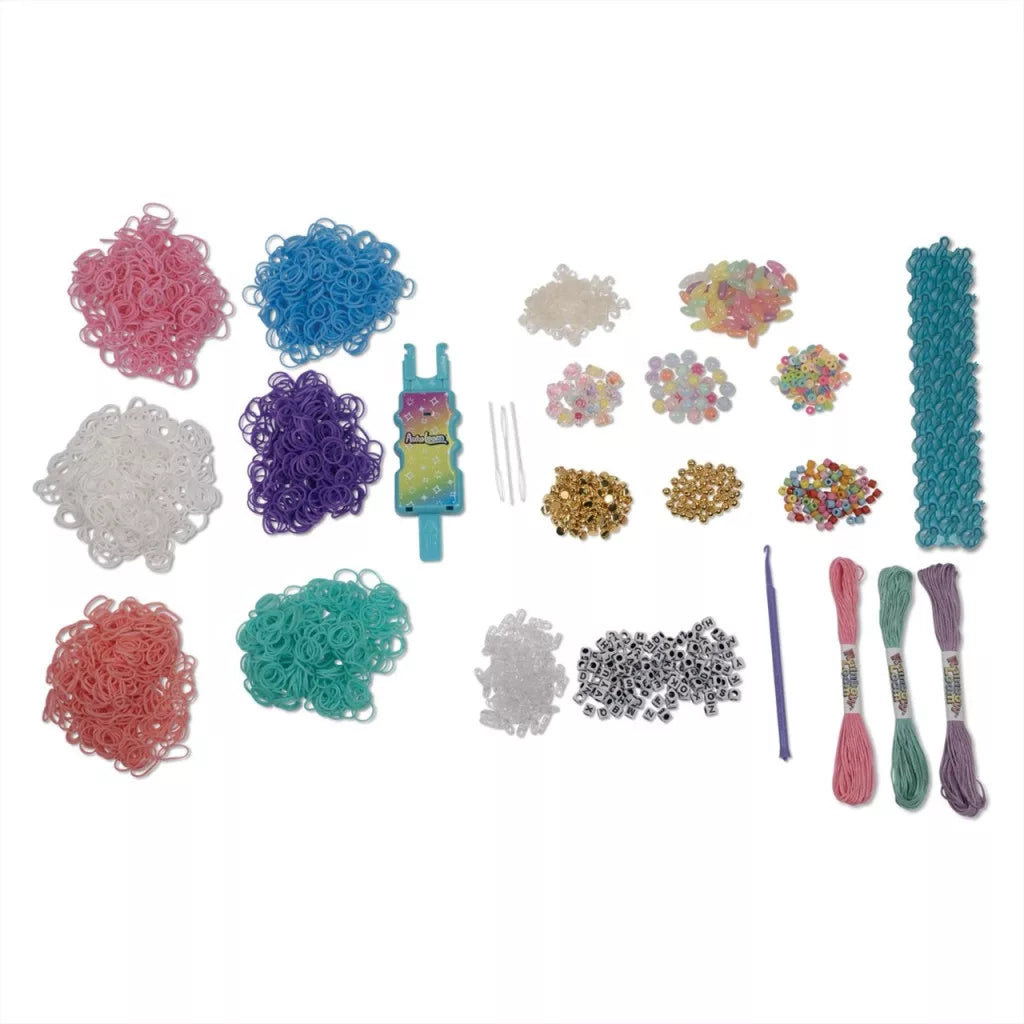 Rainbow Loom Auto Loom gumikarkötő készítő mega szett gyöngyökkel
