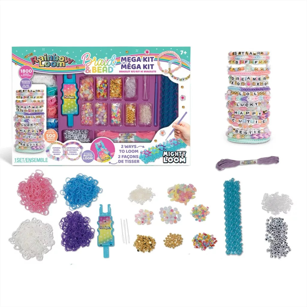 Rainbow Loom Auto Loom gumikarkötő készítő mega szett gyöngyökkel