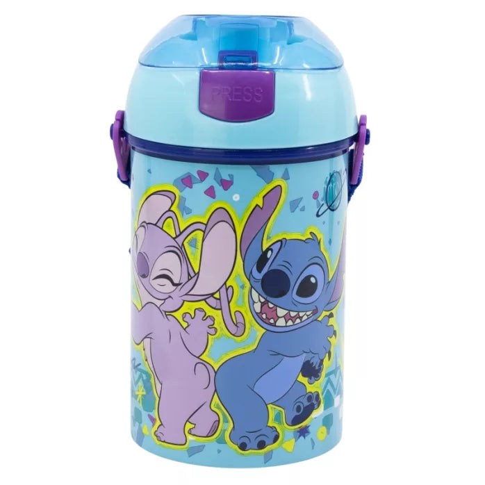 Szívószálas kulacs Stitch 450 ml
