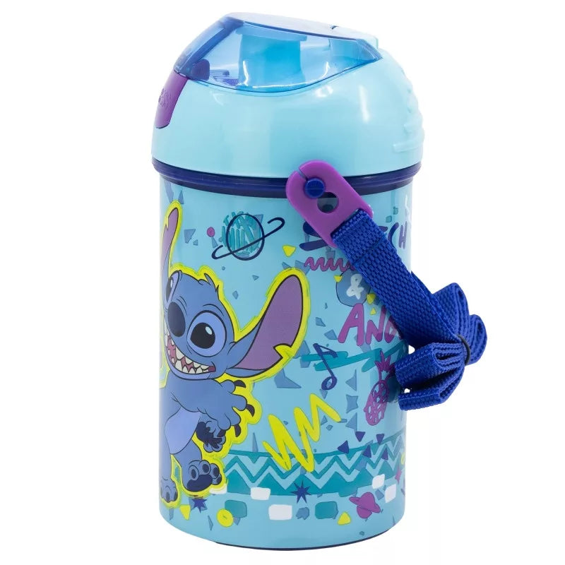 Szívószálas kulacs Stitch 450 ml