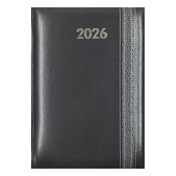 Határidőnapló ALISCA Rebel varrott B/5 heti fehér lapos szürke 2026