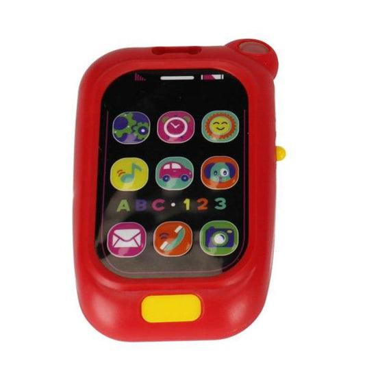 Bébi játék mobiltelefon hanggal - piros - BAM BAM