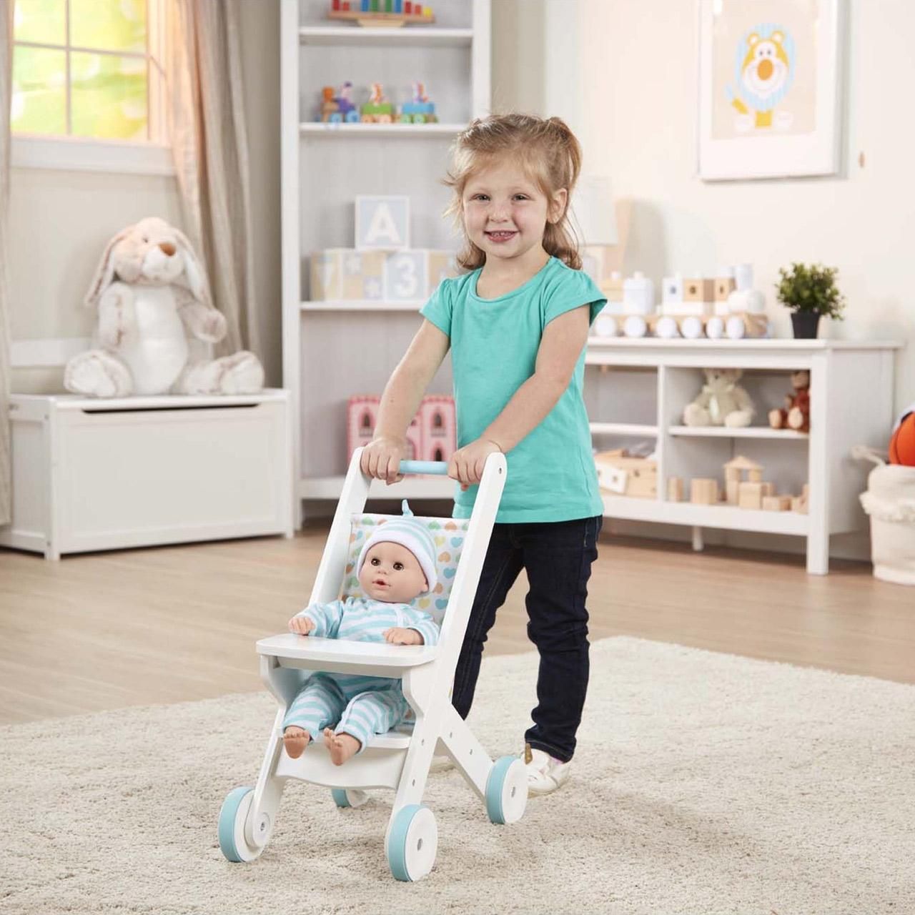 Melissa & Doug Játék babakocsi fából