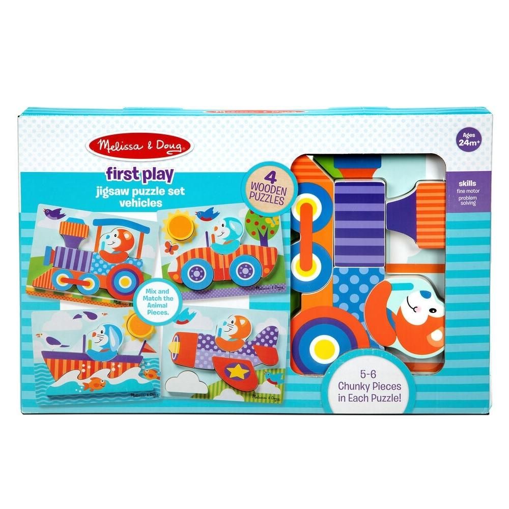 M&D Bébi és tipegő fajátékok Óriás Puzzle Járművek