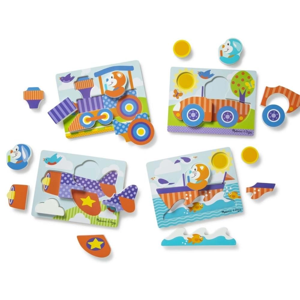 M&D Bébi és tipegő fajátékok Óriás Puzzle Járművek