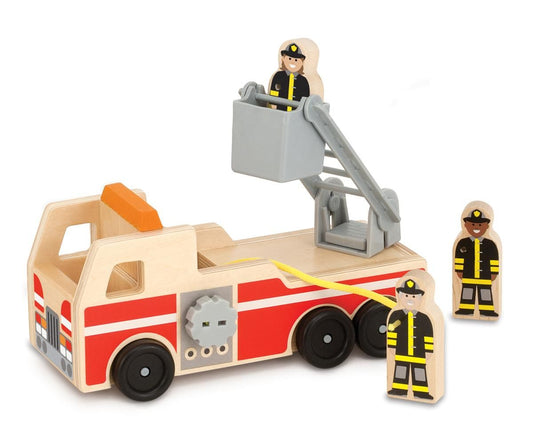 Melissa & Doug Fa jármű Létrás tűzoltóautó