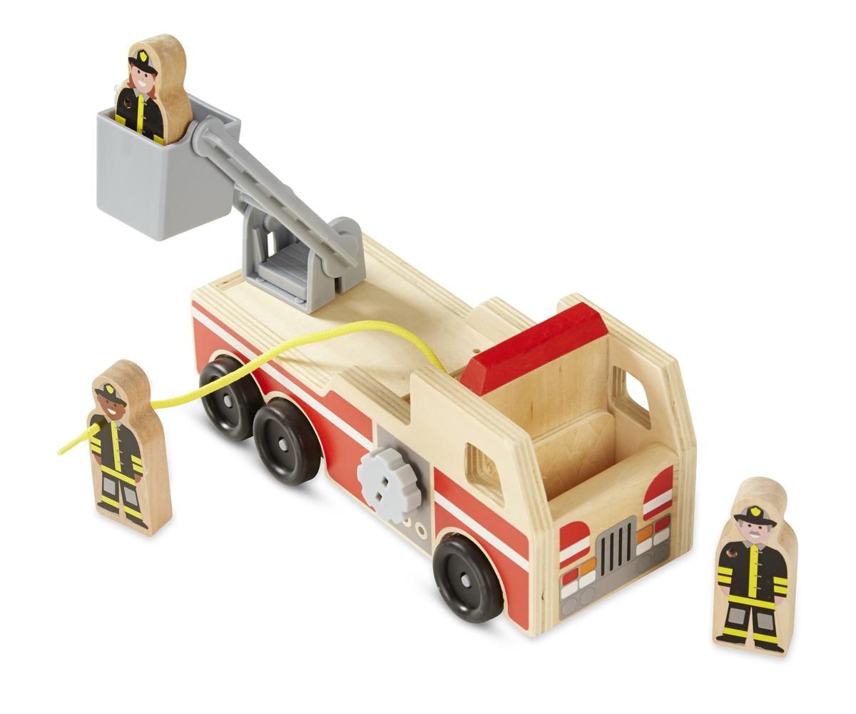 Melissa & Doug Fa jármű Létrás tűzoltóautó