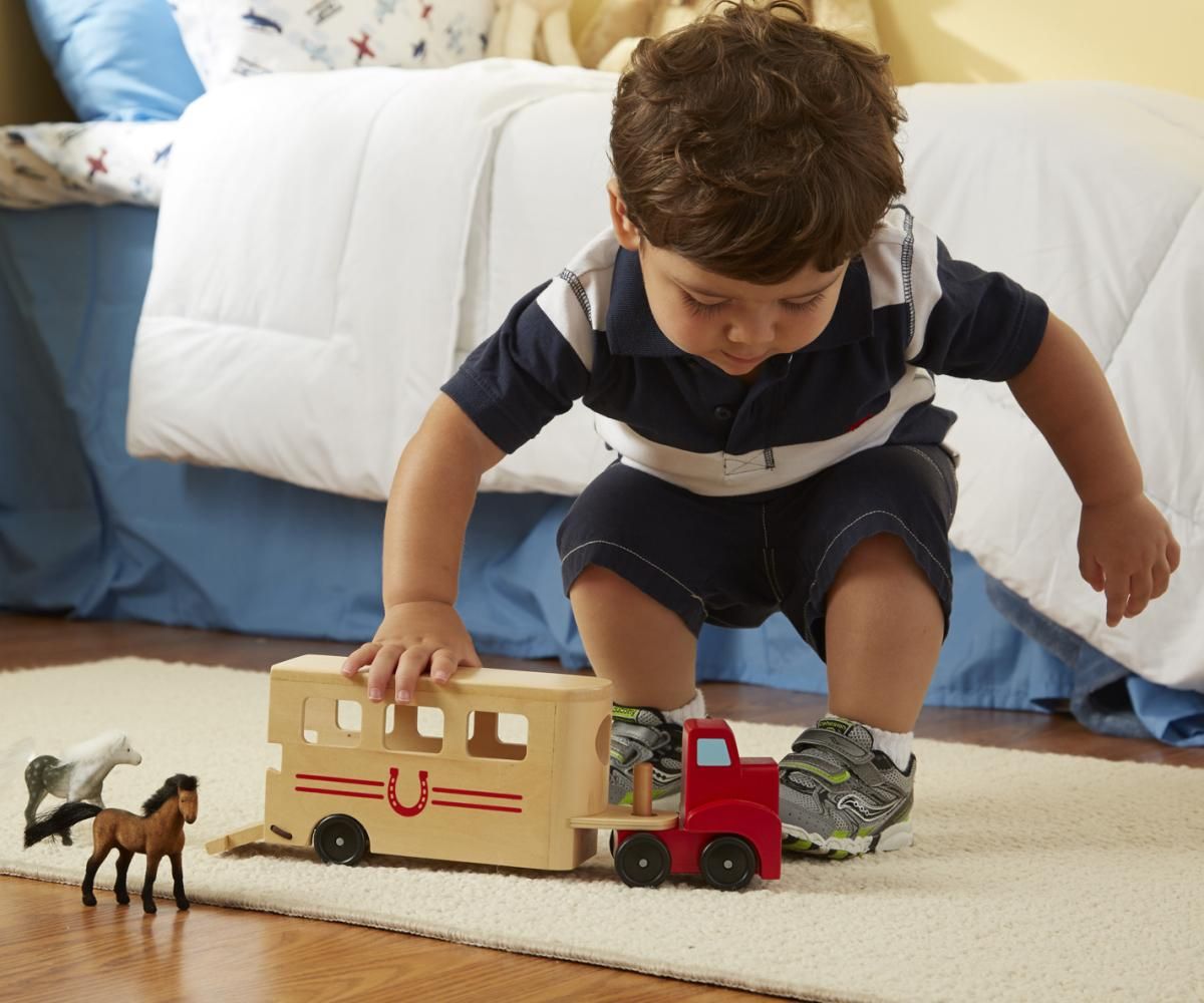 Melissa & Doug Fa jármű Lószállító