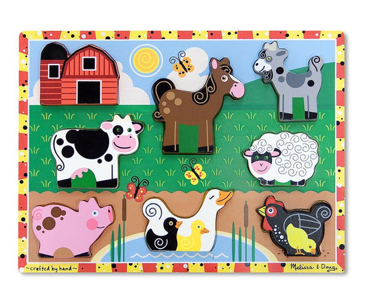 M&D Könnyen megfogható puzzle fából Farm