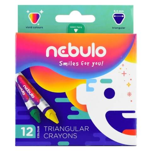 Nebuló zsírkréta háromszög - 12 darabos