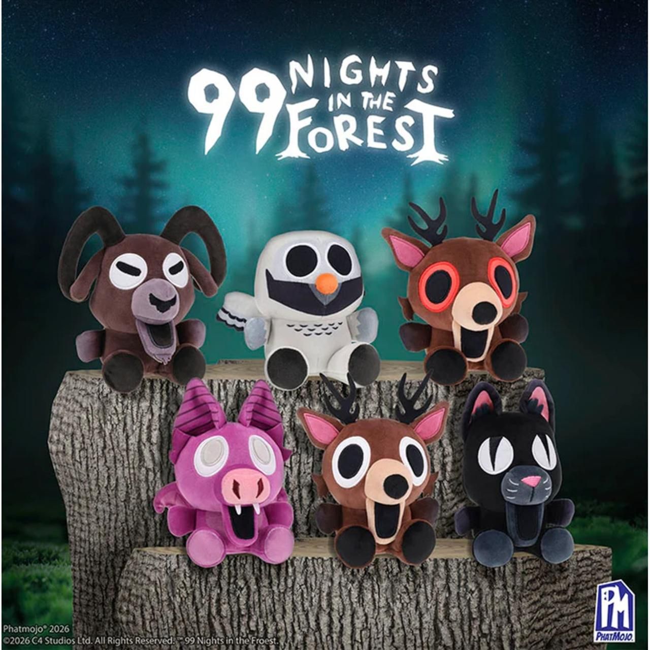 Phatmojo 99 Nights is the Forest meglepetés plüssfigura DLC kóddal